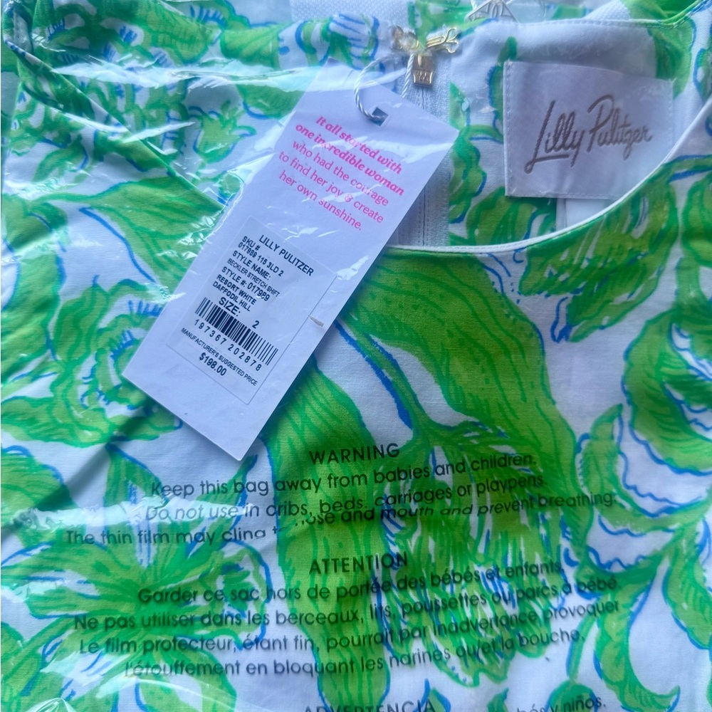 Lilly Pulitzer Beckler Shift white Label - Picture 2 of 4